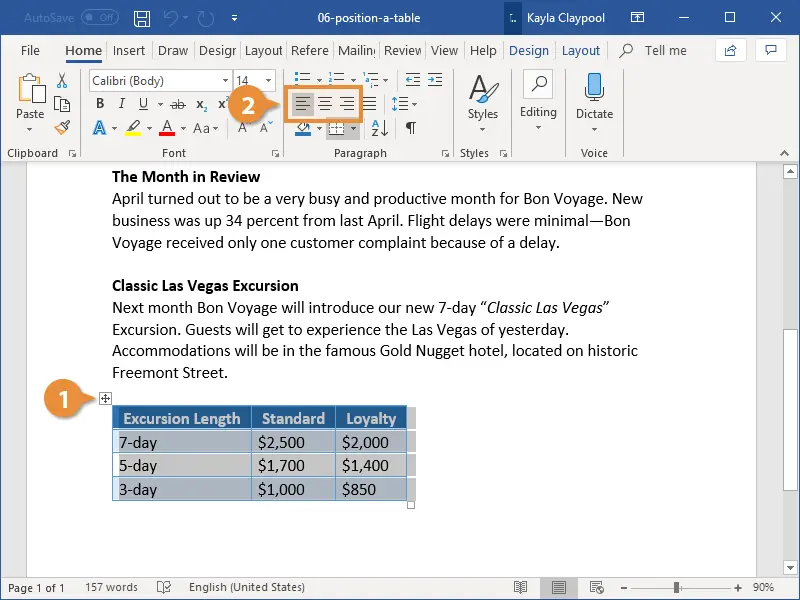 How to quickly move from one Word table to another