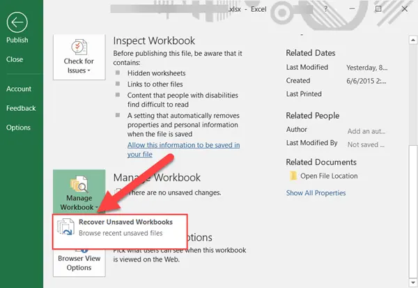 How to recover an unsaved excel file. What to do if you did not save the Excel file