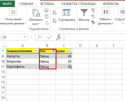 How to remove a filter in Excel