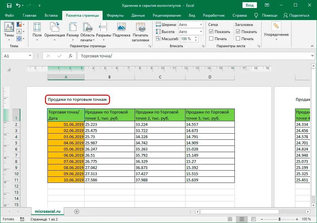 How to remove headers and footers in Excel. How to hide headers and footers in Excel