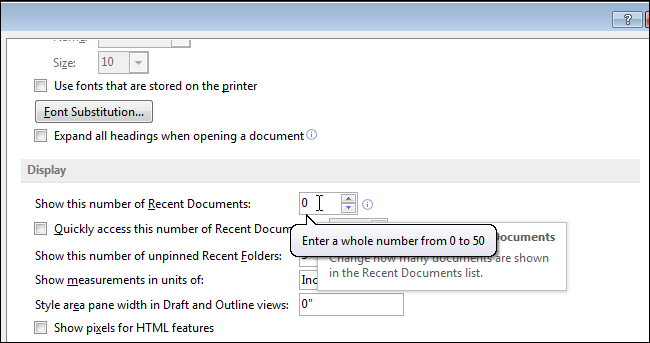 How to remove items from the Recent Documents list in Office applications