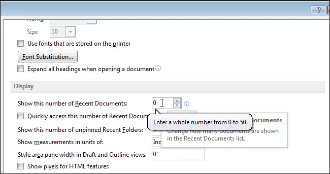 How to remove items from the Recent Documents list in Office applications