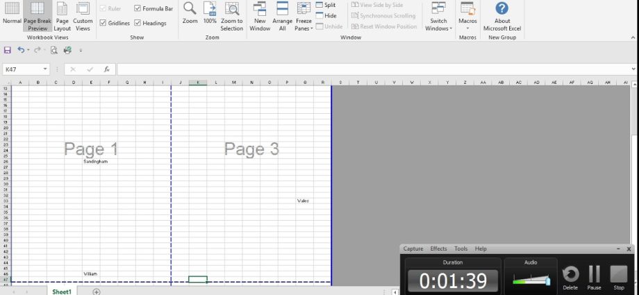 How to remove the inscription &#8220;Page 1&#8221; in Microsoft Excel