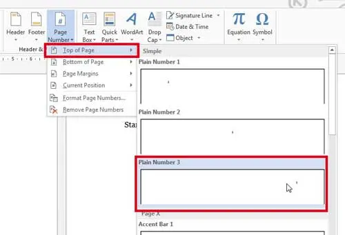 How to remove the page number on the first page of a document in Word 2013 without using sections