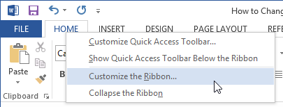 How to replace capital letters in Office 2013 Menu Ribbon