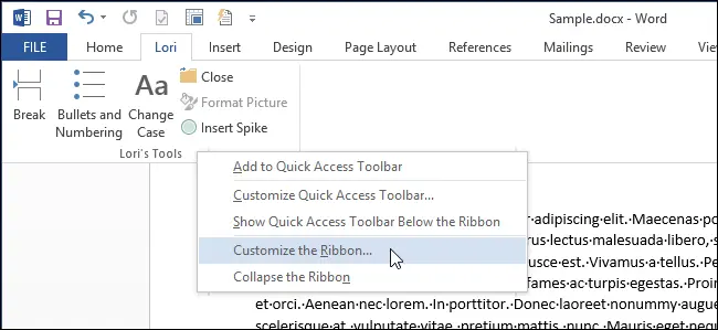 How to Restore Default Ribbon Preferences in Microsoft Office 2013