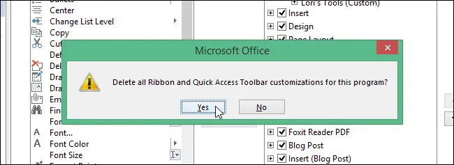 How to Restore Default Ribbon Preferences in Microsoft Office 2013