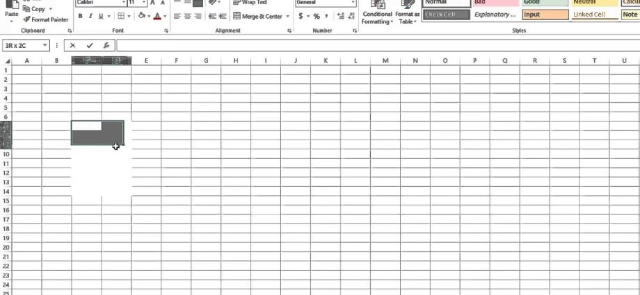 Kā atjaunot režģi programmā Excel