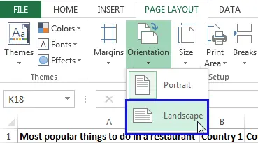 How to rotate charts in Excel