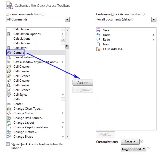 How to rotate charts in Excel