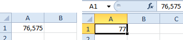 How to round numbers up and down in Excel