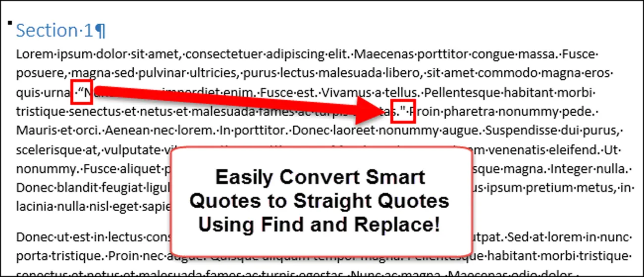 How to selectively replace double quotes with straight quotes in a Word 2013 document