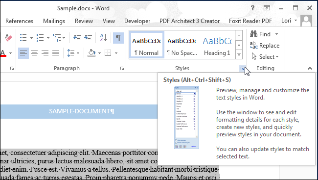 How to set paragraph formatting in Word