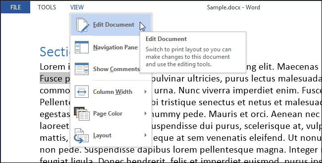 How to set up and use Reading Mode in Word