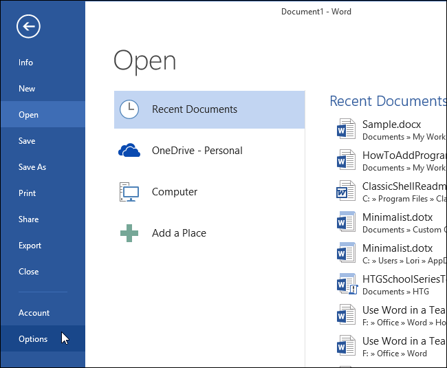 How to set up automatic replacement of straight quotes with double quotes in Word 2013