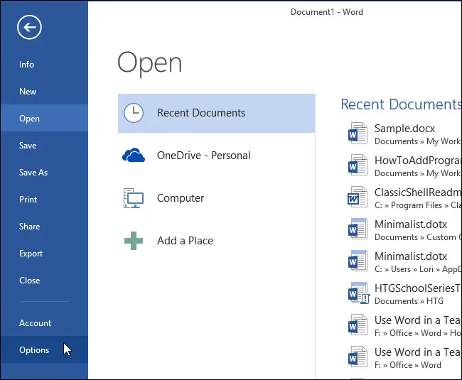 How to set up automatic replacement of straight quotes with double quotes in Word 2013