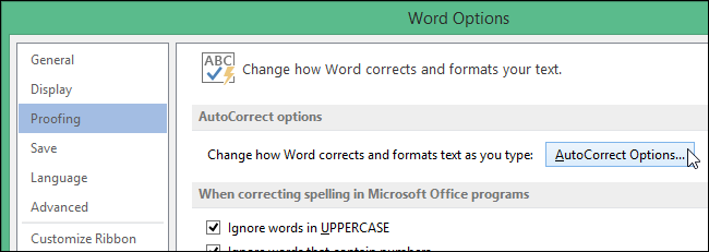 How to set up automatic replacement of straight quotes with double quotes in Word 2013