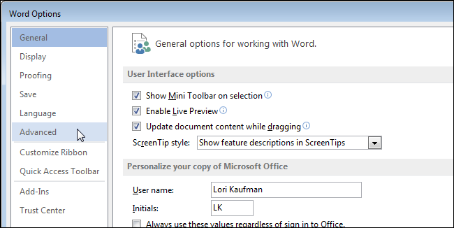 How to show a notification in Word before saving changes in the Normal template
