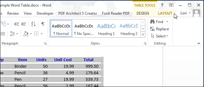 How to show or hide gridlines for table cells in Microsoft Word