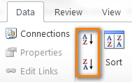 How to sort by row, column and custom list in Excel