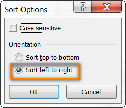 How to sort by row, column and custom list in Excel