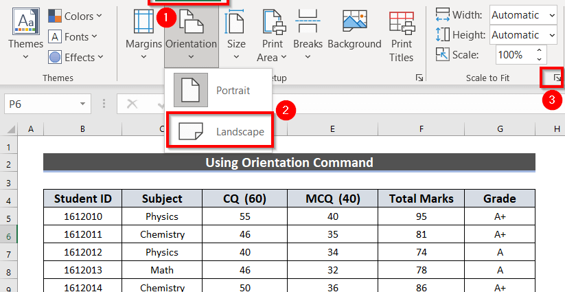 Excel တွင် ဇယားတစ်ခုအား စာရွက်အပြည့်အစုံသို့ ဆန့်နည်း