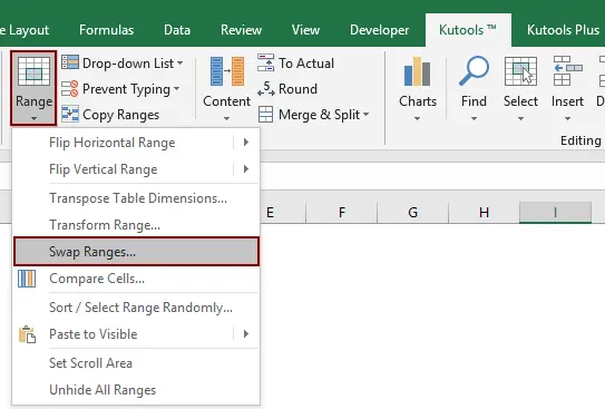 How to swap cells in Excel