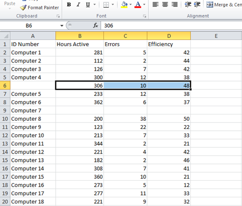 Hogyan cseréljünk sorokat Excelben