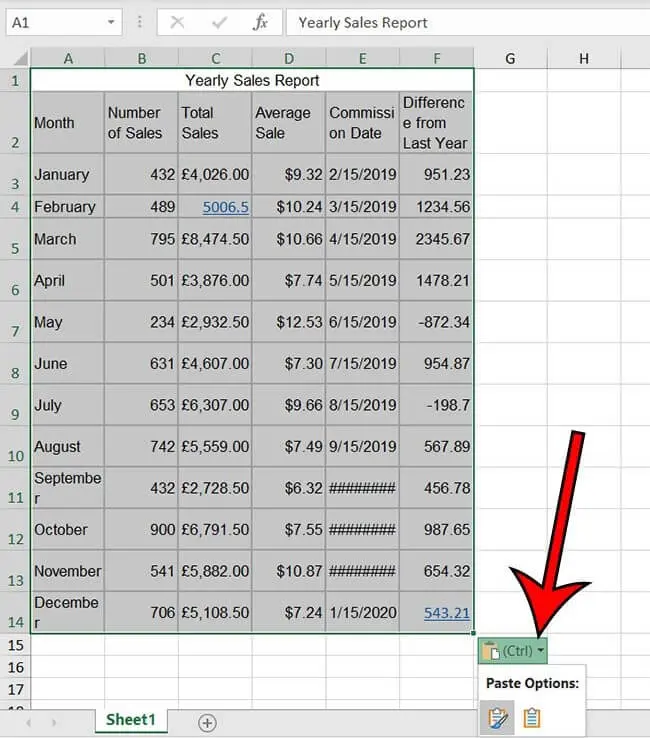 How to transfer a table from Word to Excel