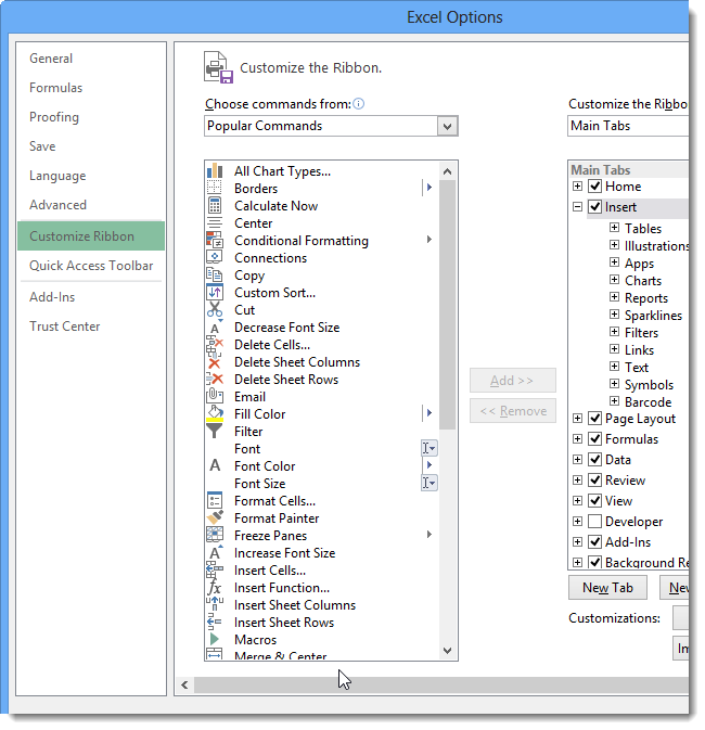 How to use AutoCorrect to assign keyboard shortcuts to characters in Excel 2013