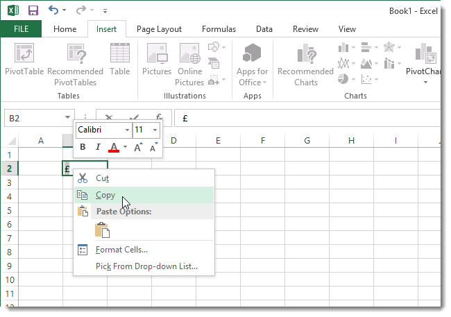 How to use AutoCorrect to assign keyboard shortcuts to characters in Excel 2013