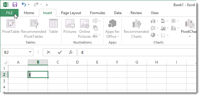 How to use AutoCorrect to assign keyboard shortcuts to characters in Excel 2013