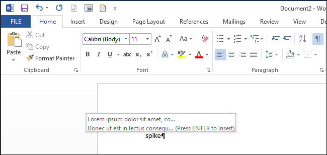 How to use Piggy Bank to copy and paste text in Word 2013