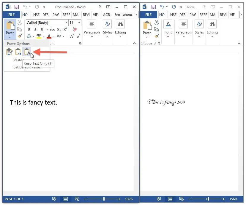 How to use Piggy Bank to copy and paste text in Word 2013