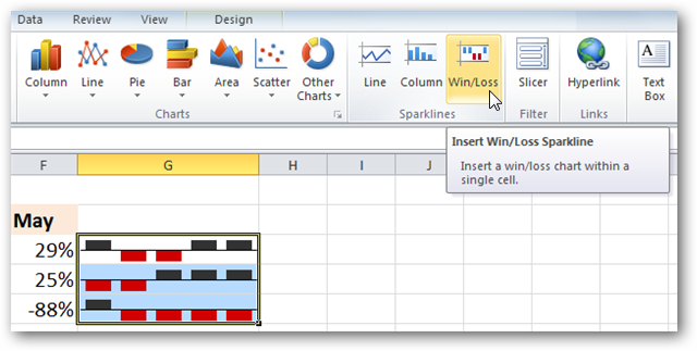 How to Use Sparklines in Excel 2010