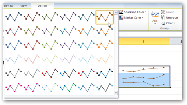 How to Use Sparklines in Excel 2010