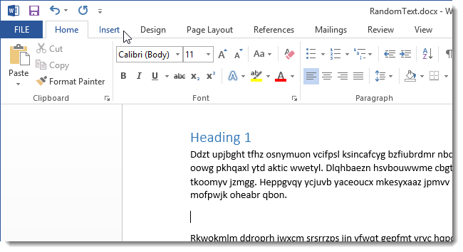 How to use symbols in Word 2013