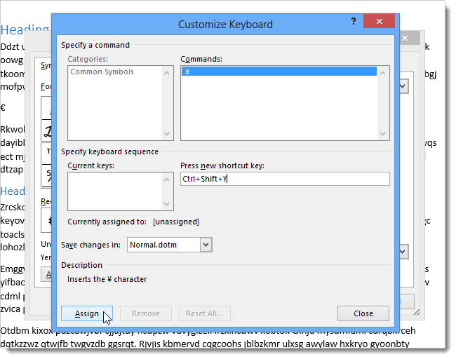 How to use symbols in Word 2013