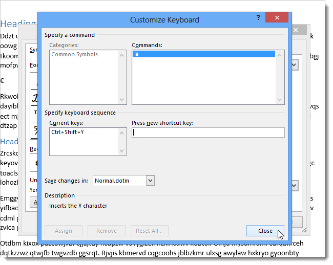 How to use symbols in Word 2013