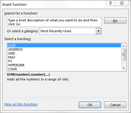 How to use the Function Wizard in Excel. Calling, selecting functions, filling in arguments, executing a function