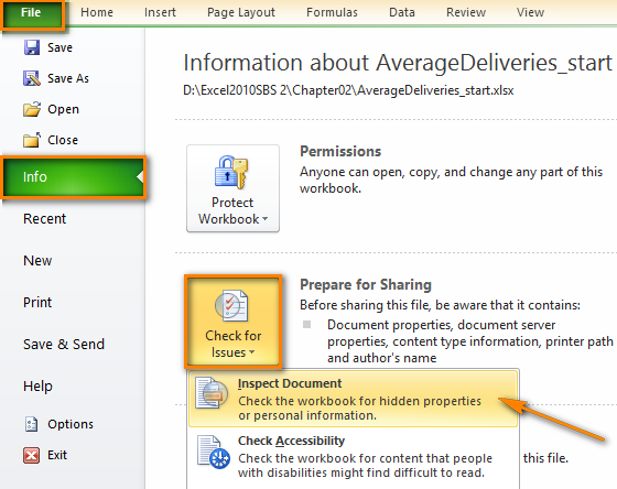 How to view, edit, and delete document properties in Excel 2010 and 2013