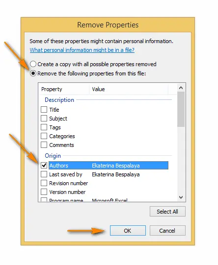 How to view, edit, and delete document properties in Excel 2010 and 2013