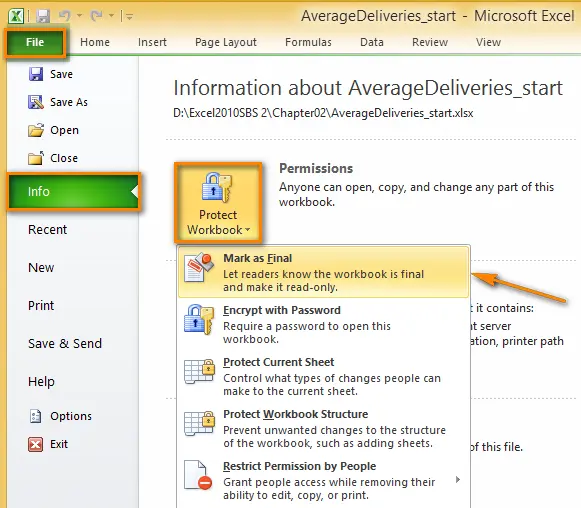 How to view, edit, and delete document properties in Excel 2010 and 2013