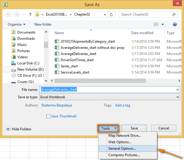 How to view, edit, and delete document properties in Excel 2010 and 2013