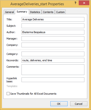 How to view, edit, and delete document properties in Excel 2010 and 2013