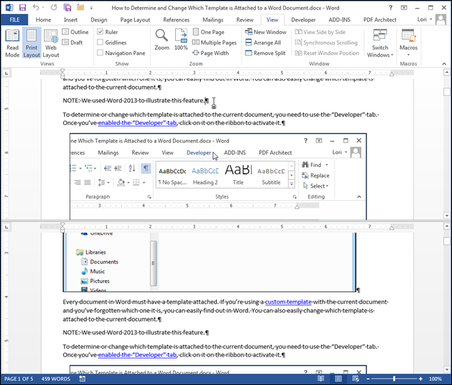 How to view multiple documents at the same time in Word