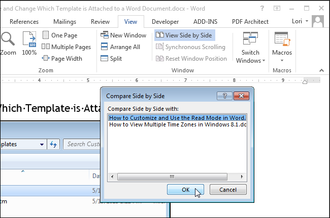 How to view multiple documents at the same time in Word