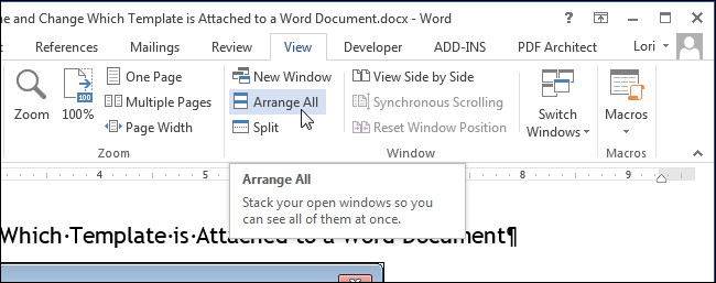 How to view multiple documents at the same time in Word