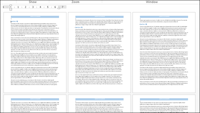using microsoft word templates with multiple pages