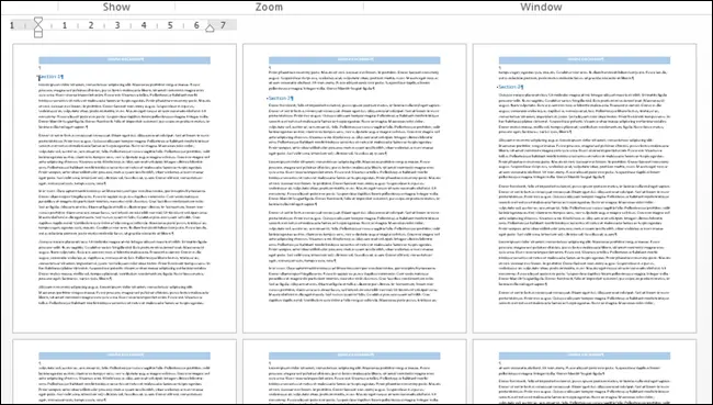 How to view multiple pages at the same time in Word